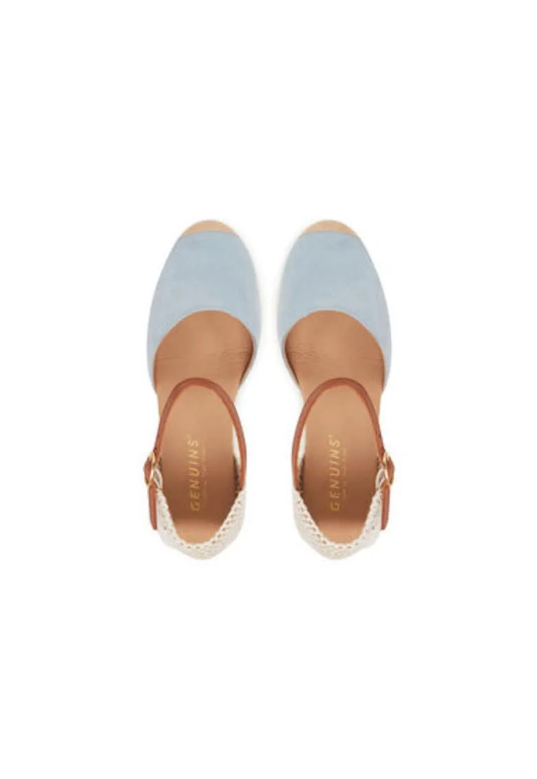 Espadrile dama  G106384, Piele naturala, Albastru