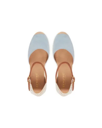 Espadrile dama  G106384, Piele naturala, Albastru