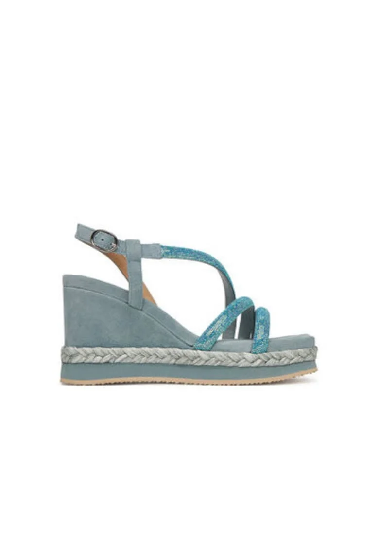 Espadrile dama  V251242, Textil, Albastru