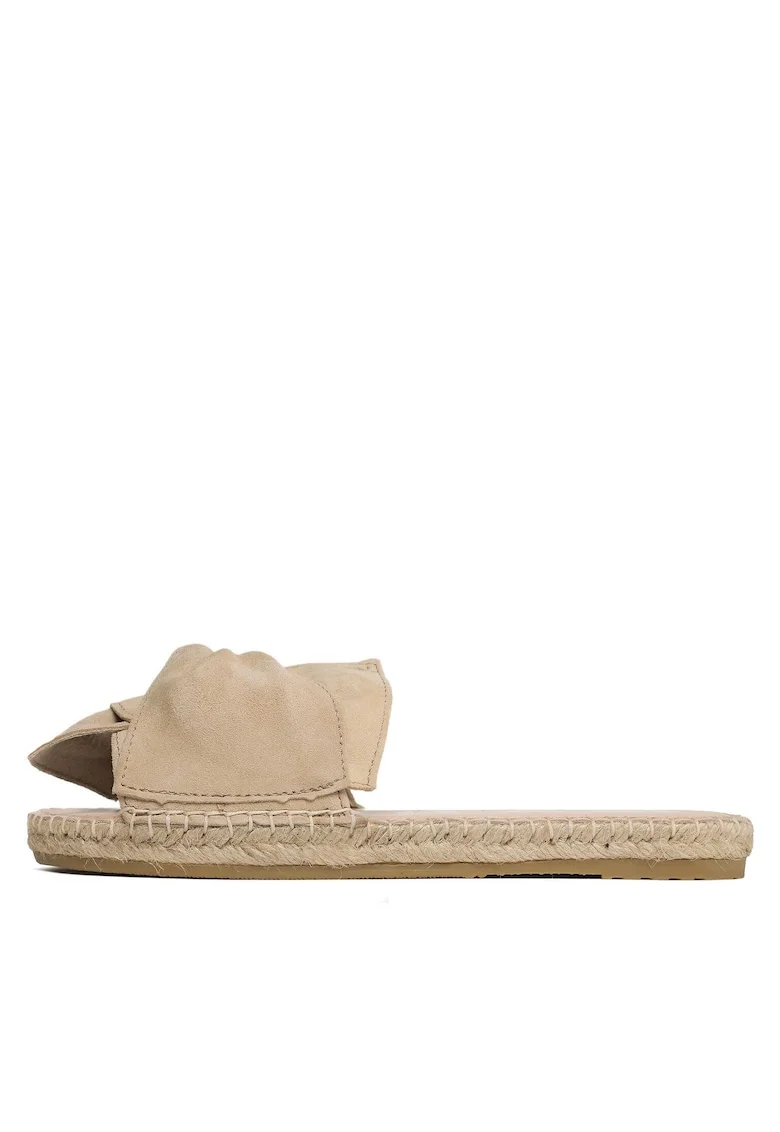Espadrile dama  SANDALS WITH KNOT M 1.1, Piele naturala, Bej
