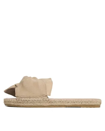 Espadrile dama  SANDALS WITH KNOT M 1.1, Piele naturala, Bej