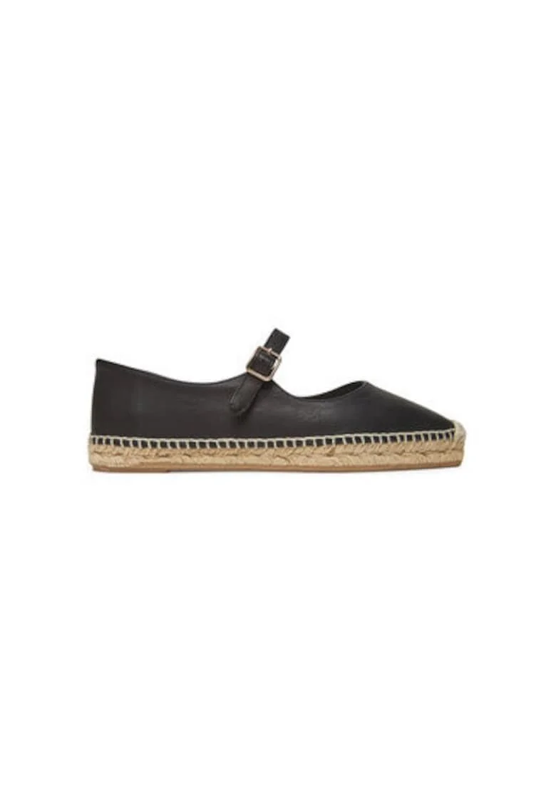 Espadrile dama  025701-100, Piele naturala, Negru