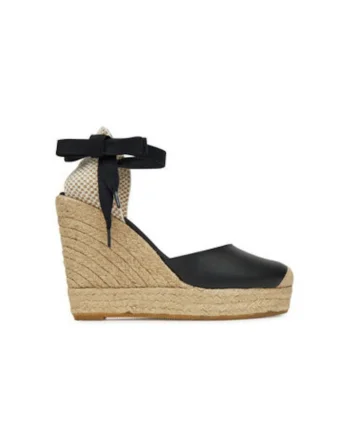 Espadrile dama  G105918, Piele naturala, Negru