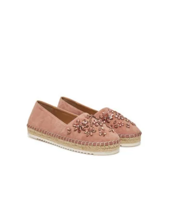 Espadrile dama  V250277, Piele naturala, Roz