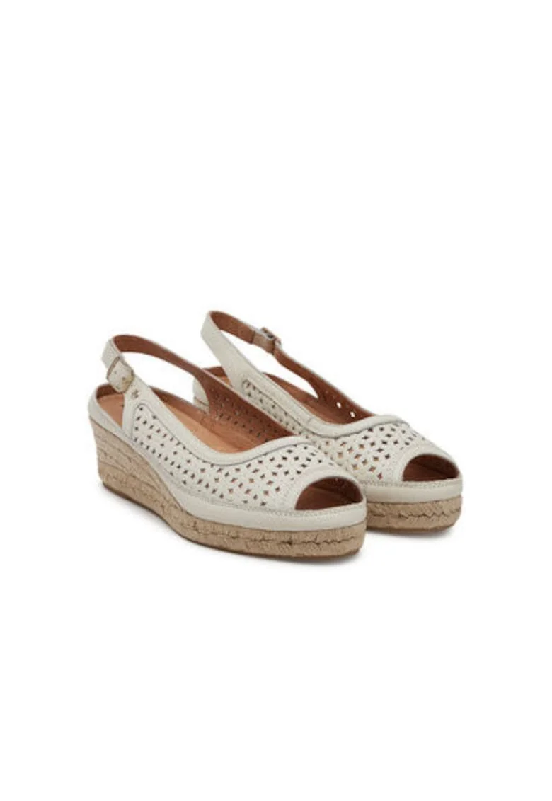 Espadrile dama  W4A-1828, Piele naturala, Alb