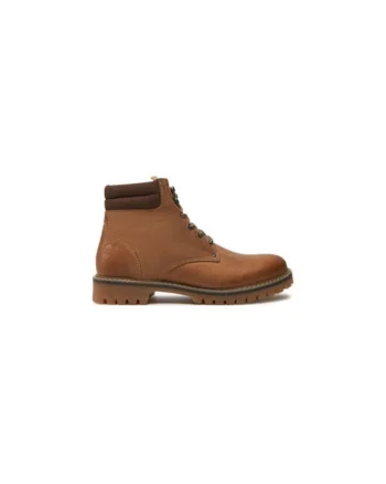 Bocanci de drumetie barbati Jack Jones, 12257999, Piele naturala, Maro, Maro