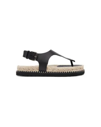 Espadrile dama  025672-100, Piele naturala, Negru