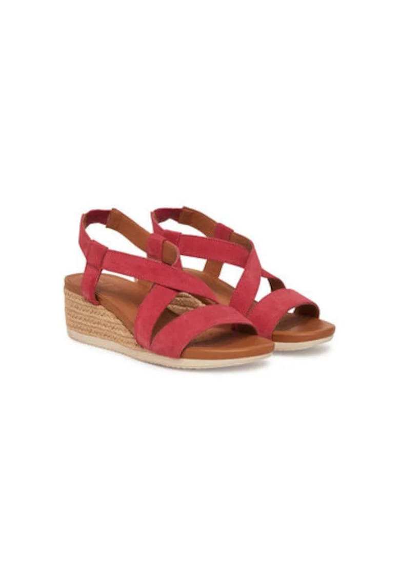 Espadrile dama  D55HHA-00022, Piele naturala, Roz