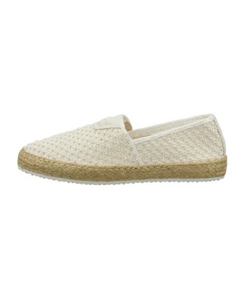 Espadrile din material textil Raffiaville, Maro/Alb murdar