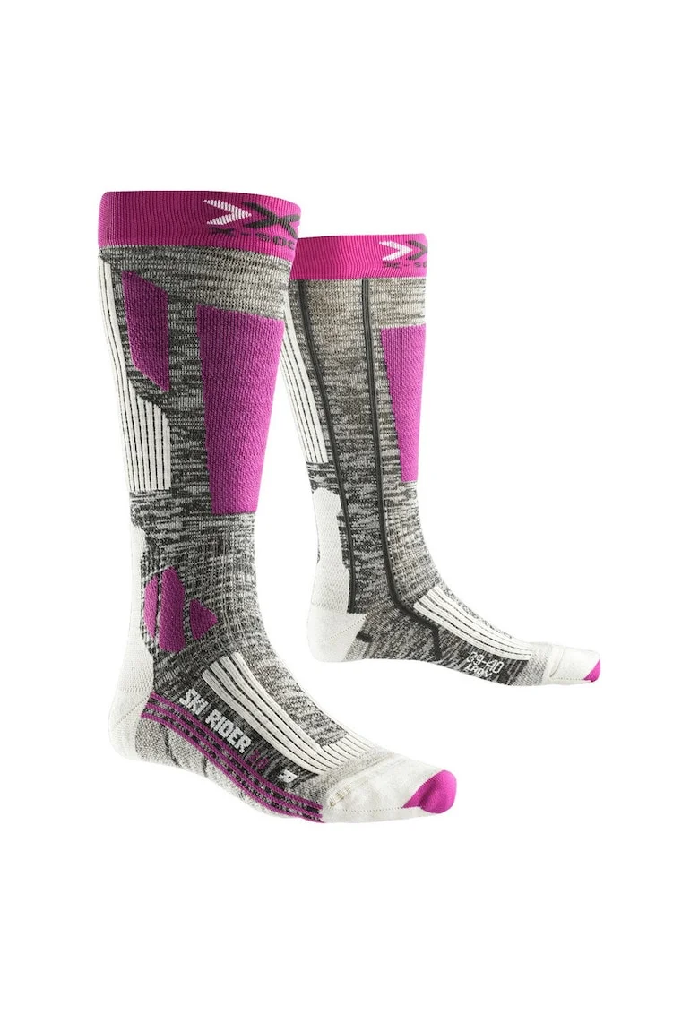 Sosete pentru ski Rider 2.0, gri, roz, Gri