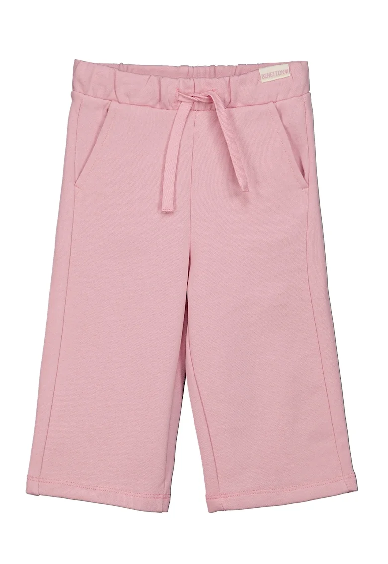 Pantaloni sport drepti cu buzunare laterale, Roz