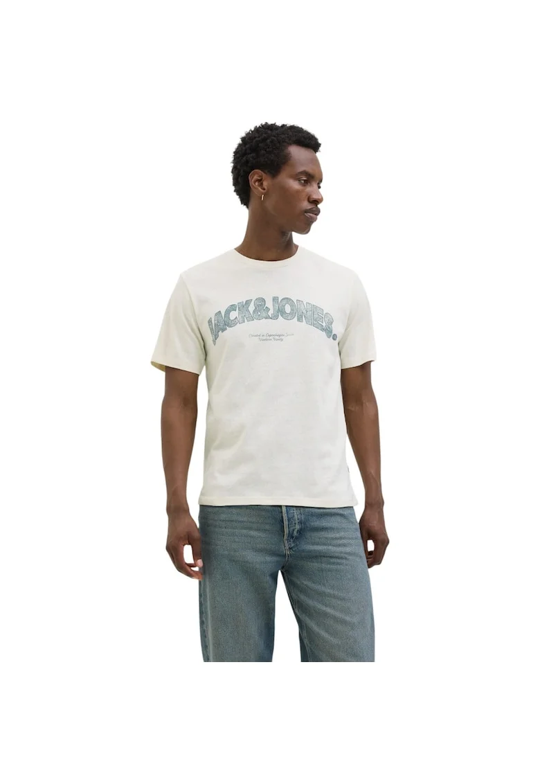 Tricou JACK &JONES Almeria Bold Branding 43780, Bej