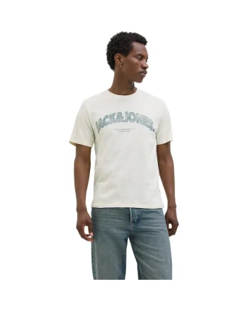 Tricou JACK &JONES Almeria Bold Branding 43780, Bej