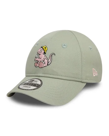 Sapca de bumbac cu broderie, Galben pal/Roz prafuit/Verde sparanghel