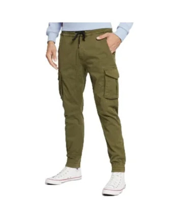 Pantaloni sport barbati,  116202 142, bumbac, verde,