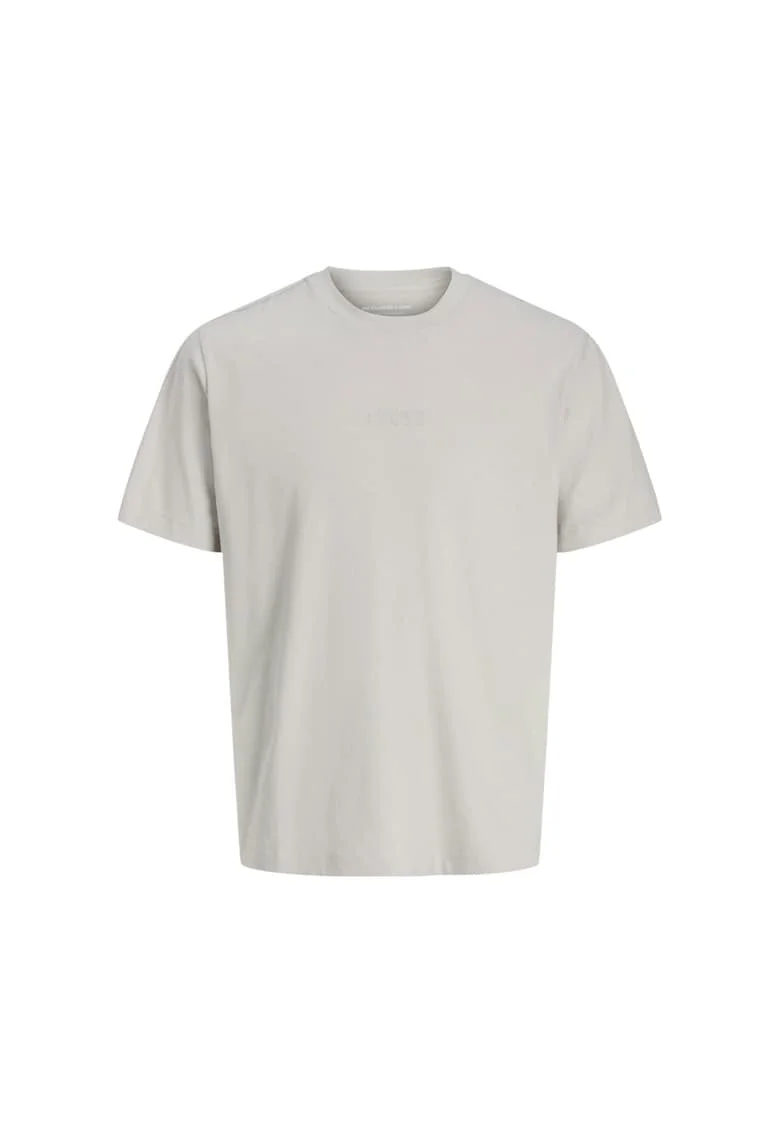 Tricou JACK &JONES Costance Minimal Text 48859, Gri deschis