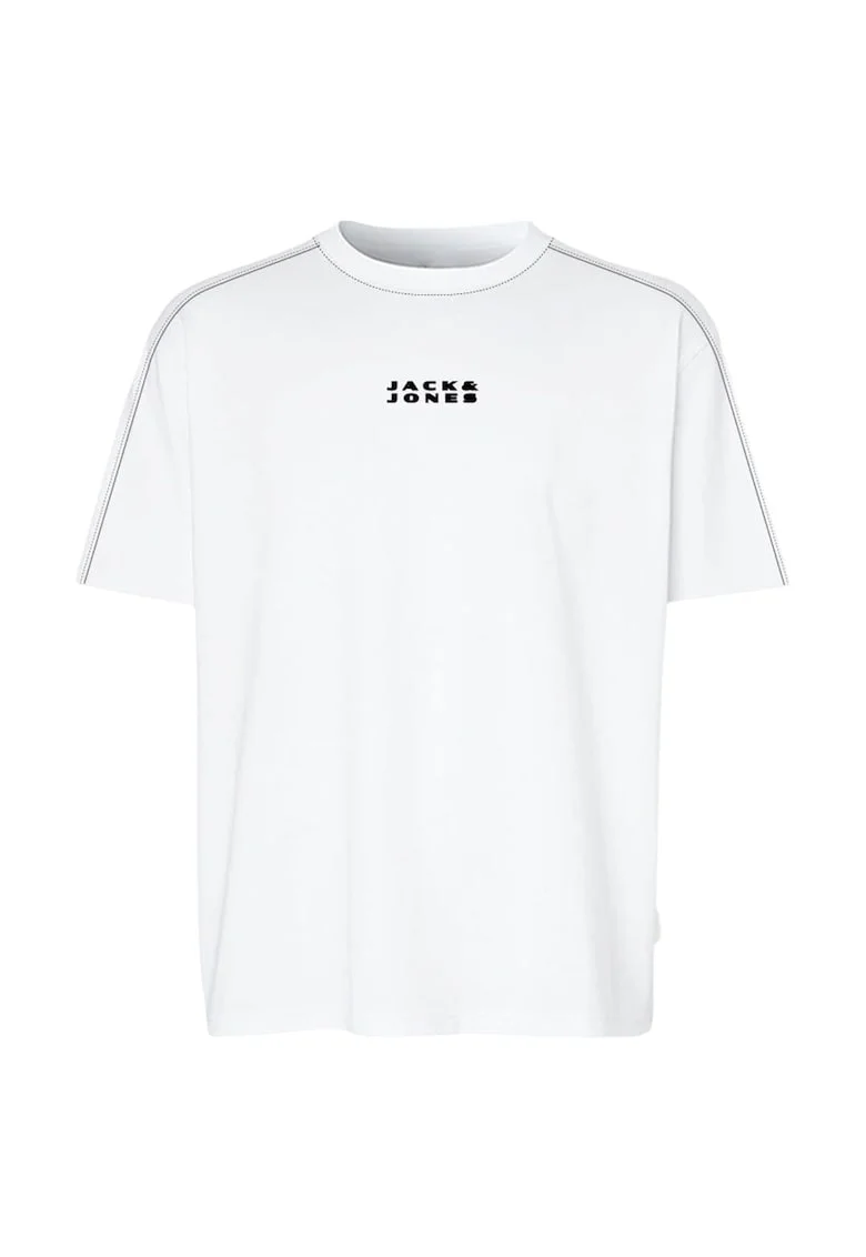Tricou JACK &JONES Costance Minimal Text 48854, Alb