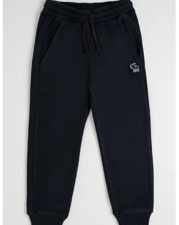 Pantaloni de trening cu talie elastica si ajustabila, Negru
