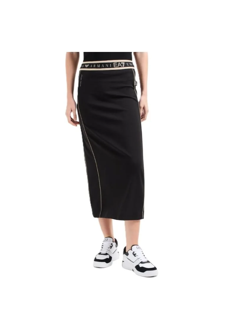 Fusta  pentru Femei, w skirt, 7W000279-AF12501-UC001, Negru, Negru