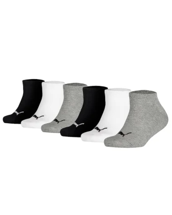 Set de sosete scurte - 3 perechi, Alb/Negru/Gri