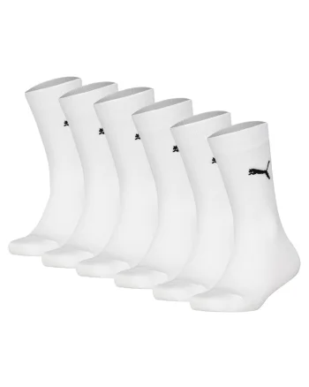 Set de sosete lungi cu logo - 6 perechi, Alb