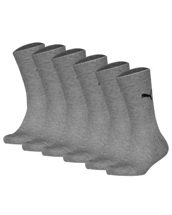 Set de sosete lungi cu logo - 6 perechi, Gri