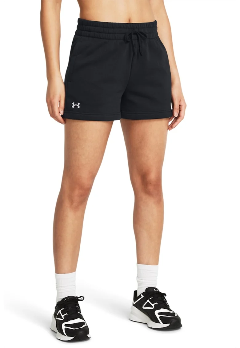 Pantaloni scurti din amestec de bumbac, pentru fitness Rival, Negru