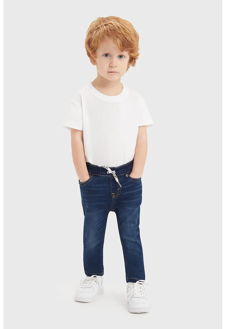 Blugi cu talie elastica, Bleumarin