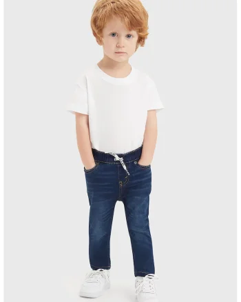 Blugi cu talie elastica, Bleumarin