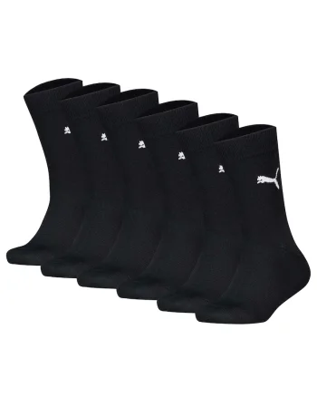 Set de sosete lungi cu logo - 6 perechi, Negru