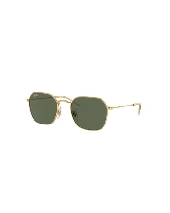 Ochelari de soare patrati cu rama metalica, Verde/Auriu