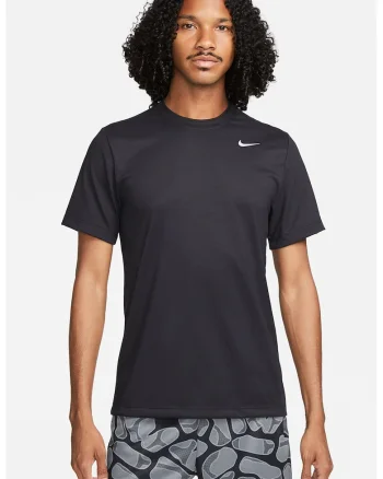 Tricou cu decolteu la baza gatului pentru fitness Legend, Negru