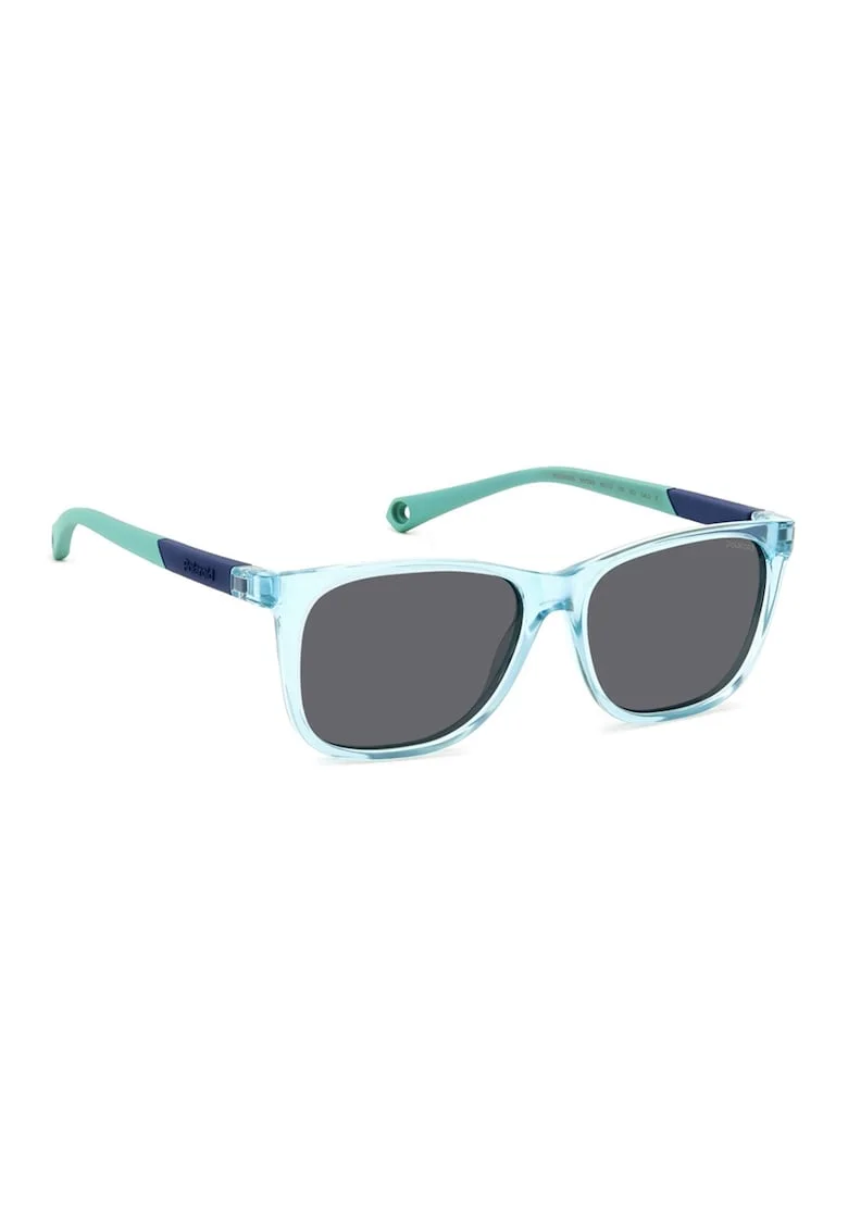Ochelari de soare wayfarer cu lentile polarizate, Albastru glaciar/Gri antracit/Verde persan