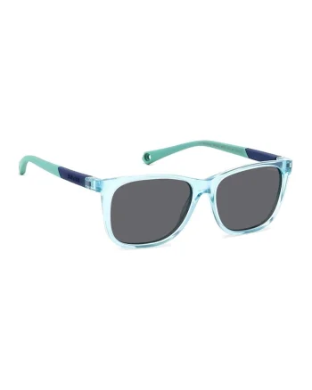 Ochelari de soare wayfarer cu lentile polarizate, Albastru glaciar/Gri antracit/Verde persan
