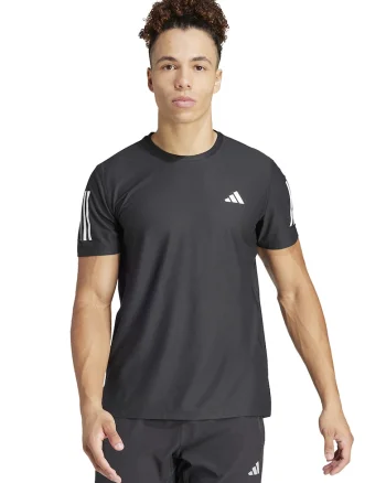 Tricou cu decolteu rotund pentru alergare, Negru