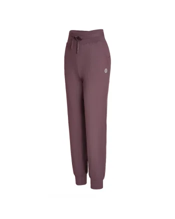 Pantaloni de trening cu snur in talie pentru fitness Just Be, Violet prafuit