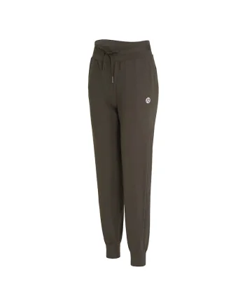 Pantaloni de trening cu snur in talie pentru fitness Just Be, Maro
