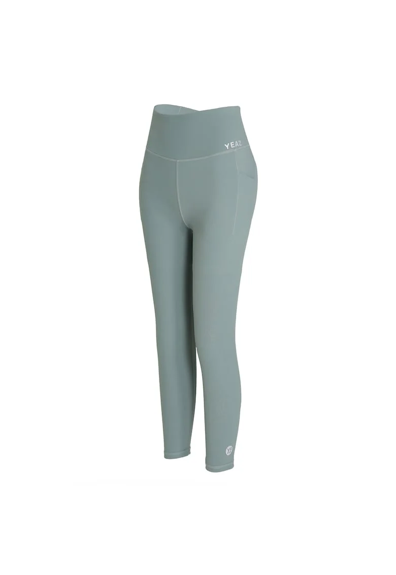 Colanti cu buzunare pentru fitness Obsessed, Verde