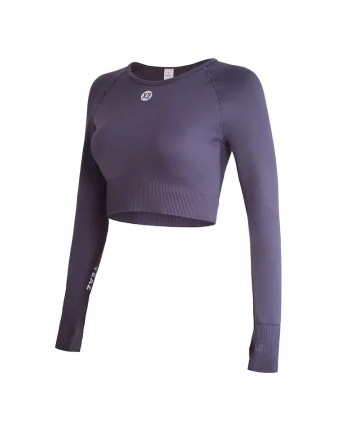Bluza crop pentru antrenament Legend, Lila