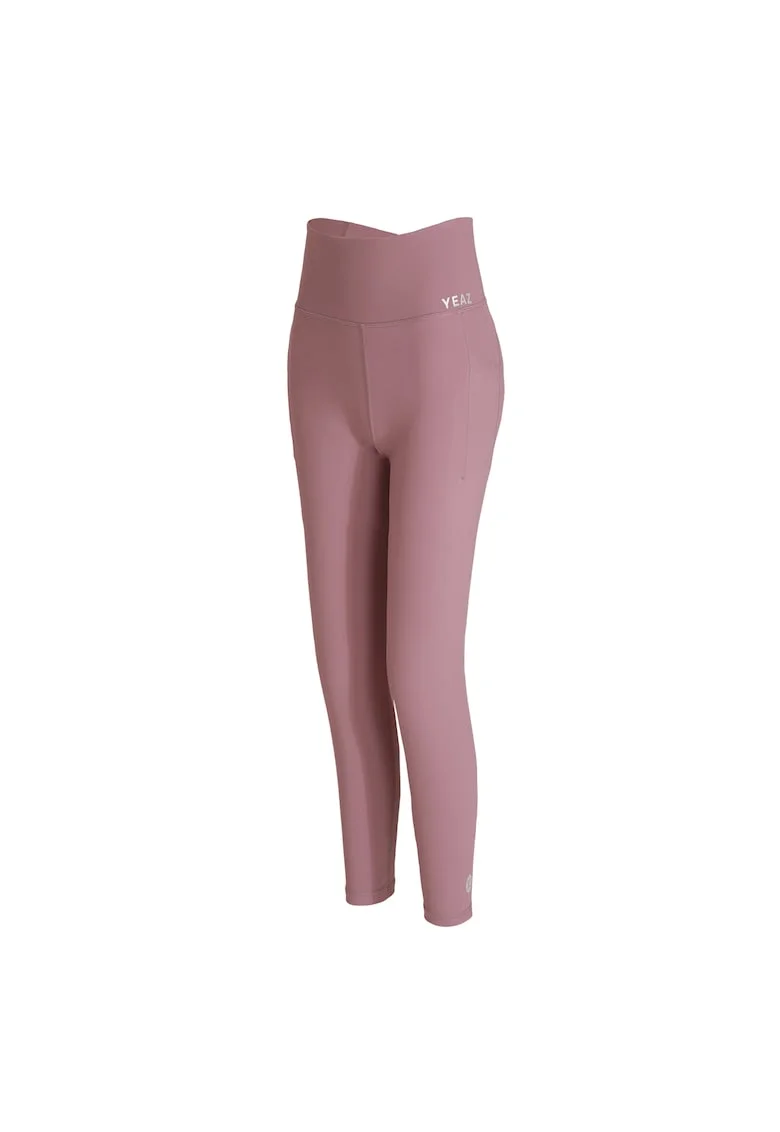 Colanti cu buzunare pentru fitness Obsessed, Roz prafuit