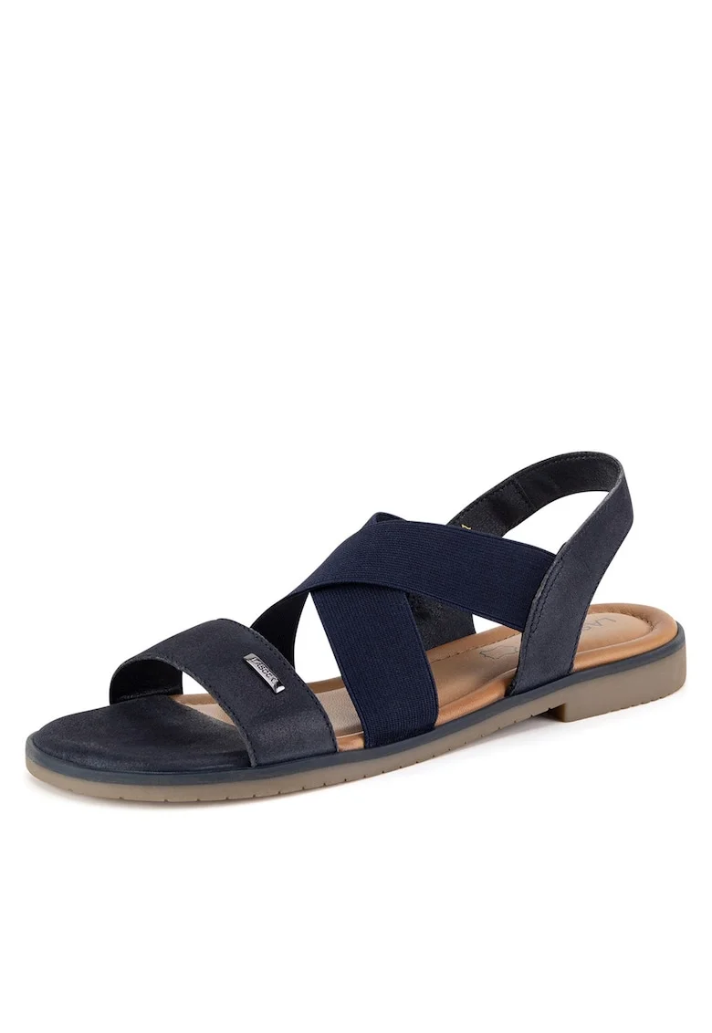 Sandale dama,  bleumarin, tesatura