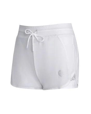 Pantaloni scurti cu talie ajustabila pentru antrenament Squat, Alb
