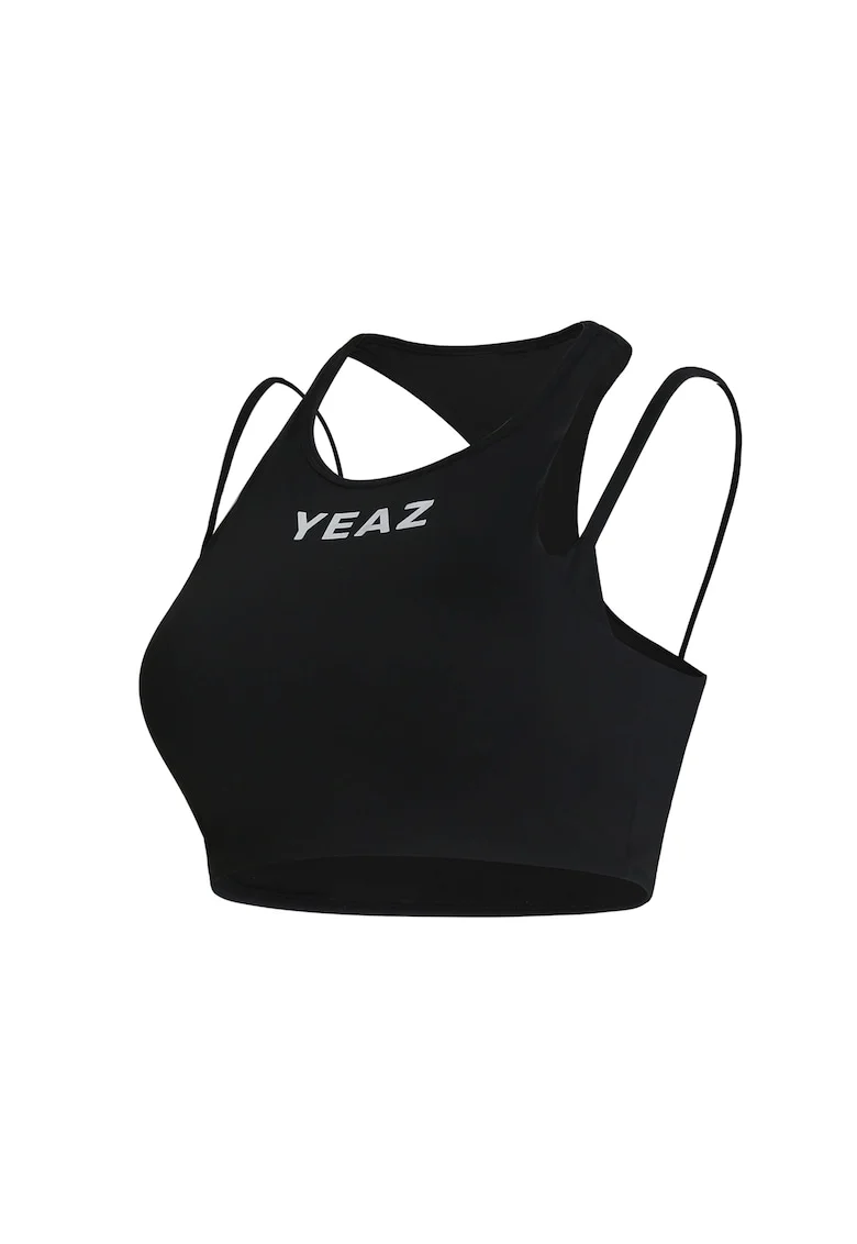 Top crop pentru antrenament Amorous, Negru