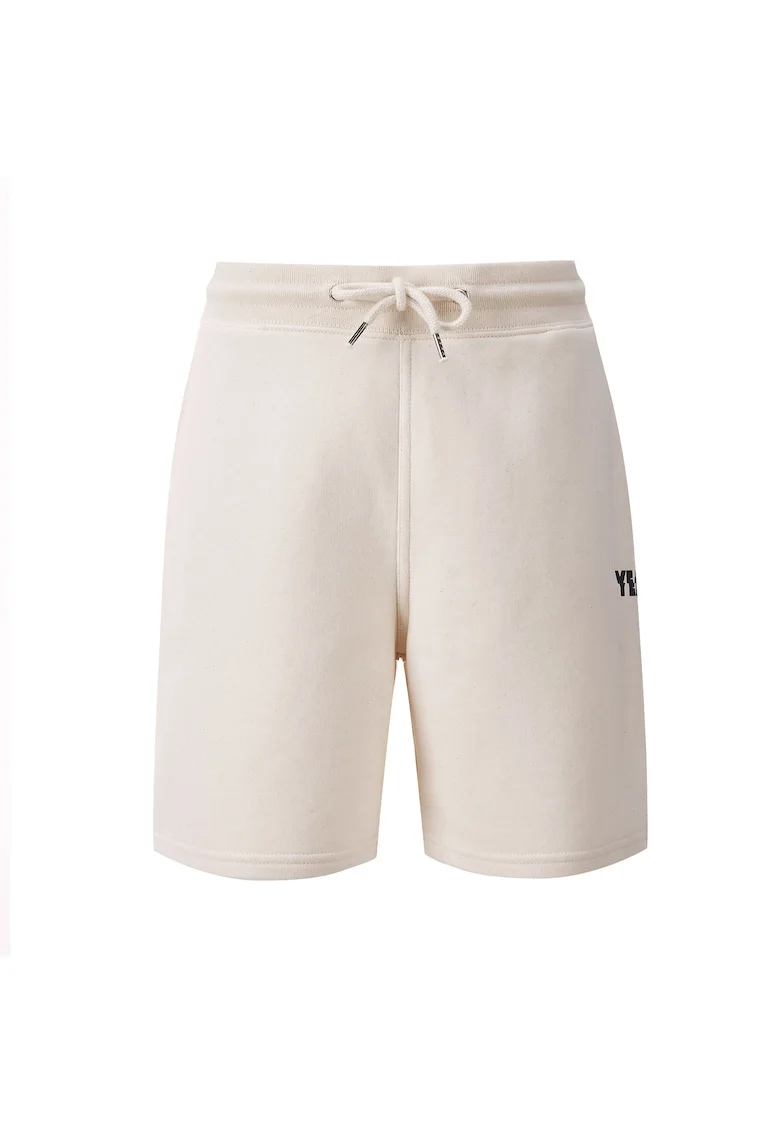 Bermude unisex cu snur de ajustare Chax, Alb