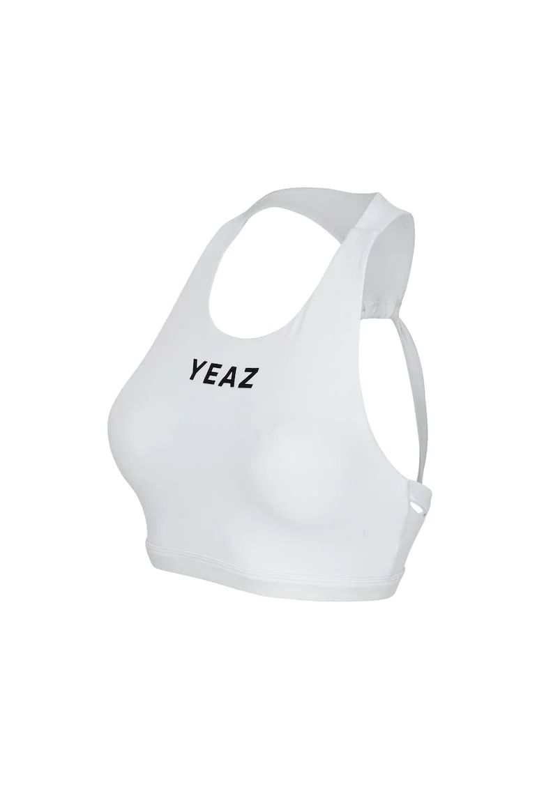 Top cu decolteu racerback pentru antrenament Myth, Alb