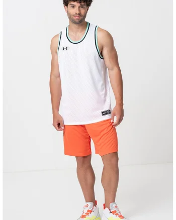 Top cu logo pentru baschet, Alb/Negru/Verde menta
