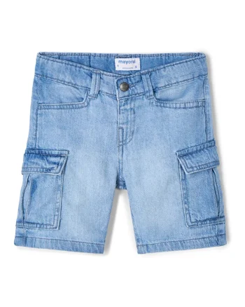 Pantaloni scurti din denim baieti  3229, Bumbac, 2 ani, Albastru