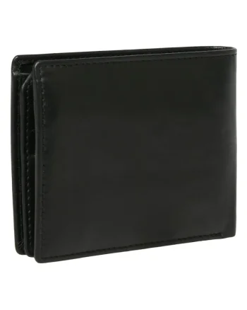 Portofel barbati cu design clasic si compartiment pentru monede, Negru