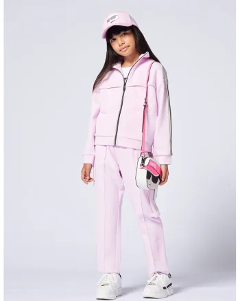 Pantaloni de trening cu buzunare, Roz pastel