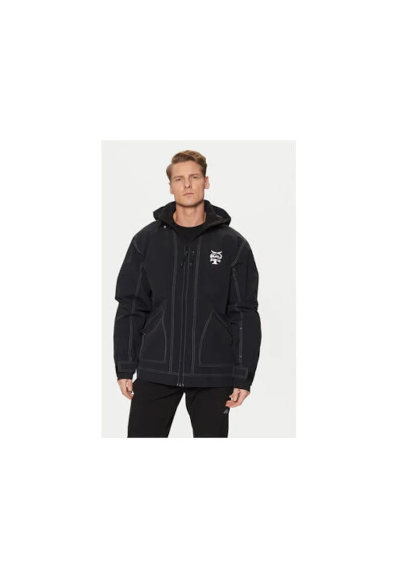 Geaca de snowboard  sintetica, neagra